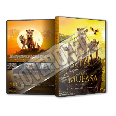 Mufasa Aslan Kral - Mufasa The Lion King - 2024 Türkçe Dvd Cover Tasarımı